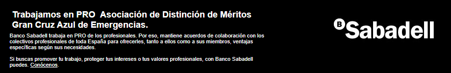 Acuerdo de Banco Sabadell y la Gran Cruz Azul de Emergencias